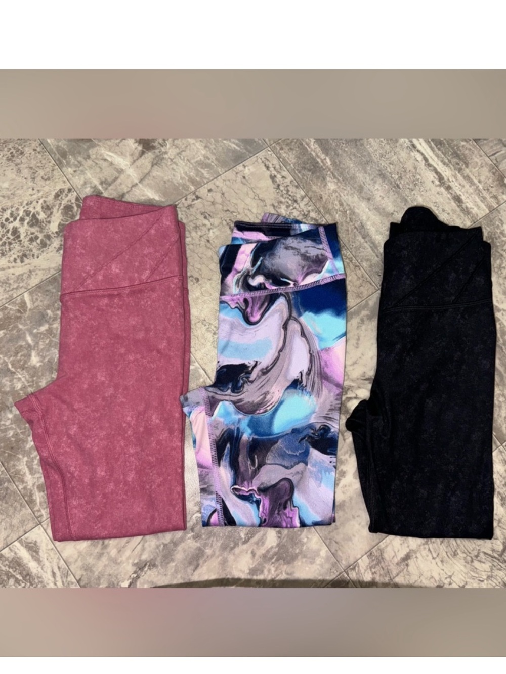 All in Motion Girls Leggings 3-Pack Bundle Size M 7/8 Athletic Activewear